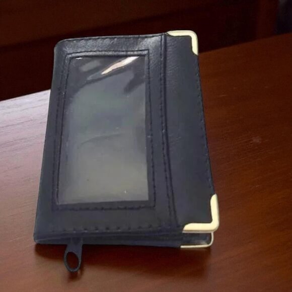 Black Zippered Credit Card Case - Picture 1 of 5
